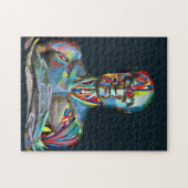 Abstrakte Kunstmuskulatur Anatomie Mann farbenfroh Puzzle (Horizontal)