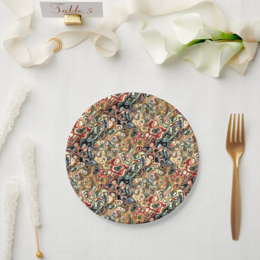 Abstrakte Kunstpapierplatte Pappteller (Hochzeit)
