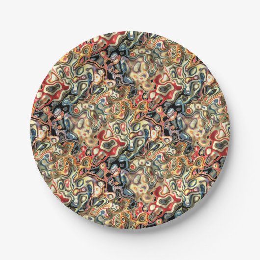 Abstrakte Kunstpapierplatte Pappteller (Vorderseite)