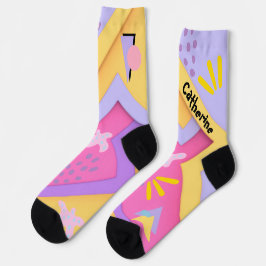 Abstrakte Kunstpinke Socken