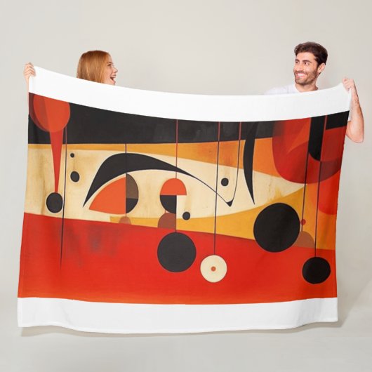 Abstrakte Kunstpolabdeckung Fleecedecke (Beispiel)