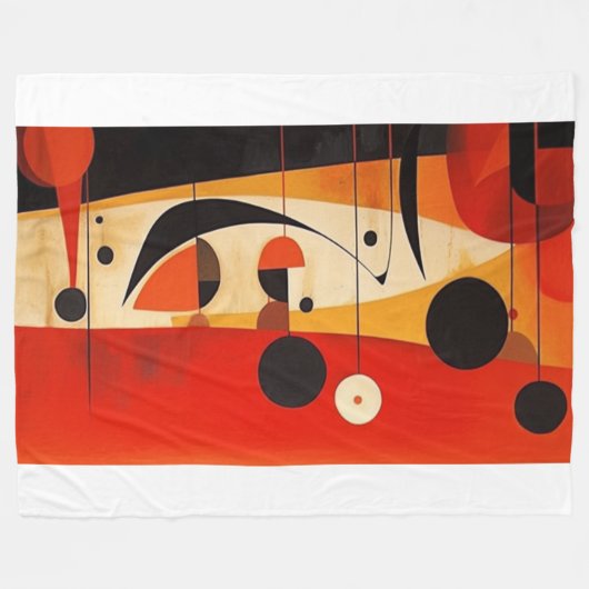 Abstrakte Kunstpolabdeckung Fleecedecke (Vorderseite (Horizontal))