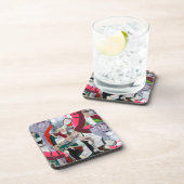 Abstrakte Kunstsammlung handbemalt Getränkeuntersetzer (Rechte Seite)