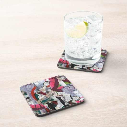 Abstrakte Kunstsammlung handbemalt Getränkeuntersetzer (Rechte Seite)