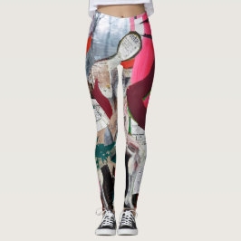 Abstrakte Kunstsammlung handbemalt Leggings