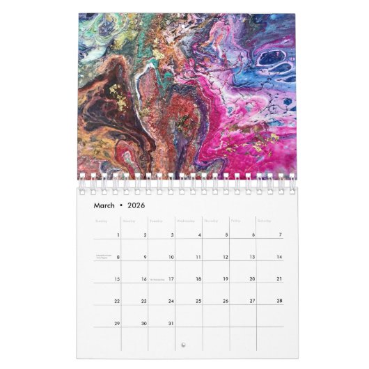 Abstrakte Kunstsammlung Kalender (Mär 2026)