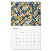 Abstrakte Kunstsammlung Kalender (Feb 2027)