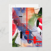 abstrakte Kunstsammlungen, gemischte Medien und Aq Postkarte (Vorne/Hinten)
