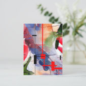 abstrakte Kunstsammlungen, gemischte Medien und Aq Postkarte (Stehend Vorderseite)