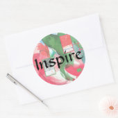 abstrakte Kunstsammlungen, gemischte Medien und Aq Runder Aufkleber (Umschlag)