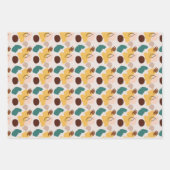 Abstrakte Kunstschattierungen aus braunen Umschlag Geschenkpapier Set (Vorderseite)