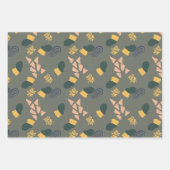 Abstrakte Kunstschattierungen aus braunen Umschlag Geschenkpapier Set (Vorderseite)