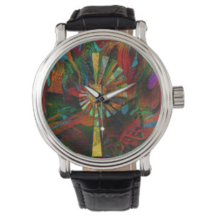 Abstrakte Kunstschau Armbanduhr