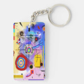 Abstrakte Kunstschlüsselkette inspiriert von Kandi Schlüsselanhänger (Rückseite)