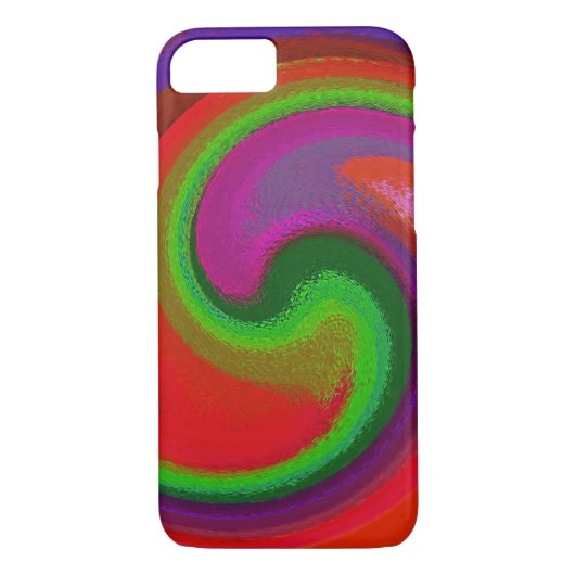 Abstrakte Kunstschwirl farbenfrohe Malerhintergrün Case-Mate iPhone Hülle (Rückseite)