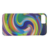 Abstrakte Kunstschwirl farbenfrohe Malerhintergrün Case-Mate iPhone Hülle (Rückseite (Horizontal))
