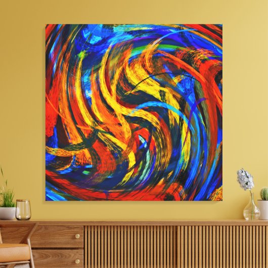 Abstrakte Kunstschwirl farbenfrohe Malerhintergrün Leinwanddruck (Insitu (Wohnzimmer))