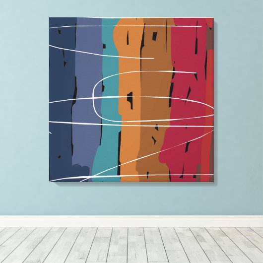 Abstrakte Kunststreifen der Erde Leinwanddruck (Insitu (Holzboden))