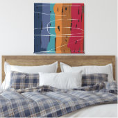 Abstrakte Kunststreifen der Erde Leinwanddruck (Insitu (Schlafzimmer))