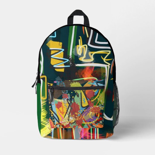 Abstrakte Kunsttasche Bedruckter Rucksack (Vorderseite)
