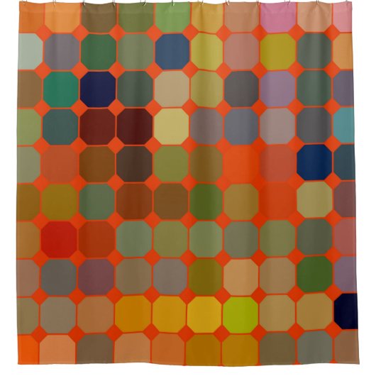 Abstrakte Kunsttextur. Farbige Textur. Moderne Kun Duschvorhang (Vorderseite)