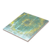 Abstrakte Kunsttextur Gelb Türkis Blau Fliese (Seite)