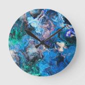 Abstrakte Kunstuhr Runde Wanduhr (Vorderseite)
