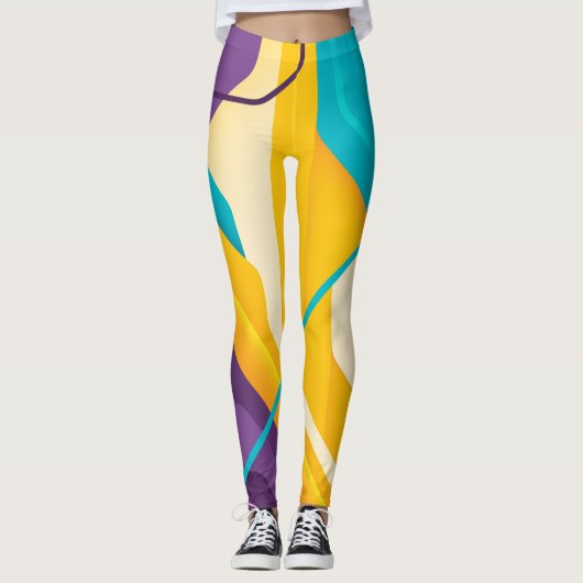 Abstrakte Kunstvolle Leggings (Vorderseite)