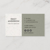 ABSTRAKTE KUNSTWELLEN AUS GEWÜNSCHTEM SUBTLE VISITENKARTE (Rückseite)