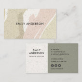 ABSTRAKTE KUNSTWELLEN AUS GEWÜNSCHTEM SUBTLE VISITENKARTE (Vorne/Hinten)