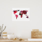 Abstrakte Kunstwelt Poster (Küche)