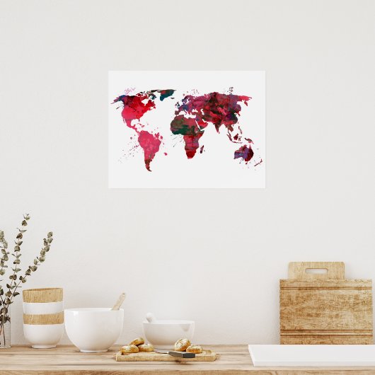 Abstrakte Kunstwelt Poster (Küche)