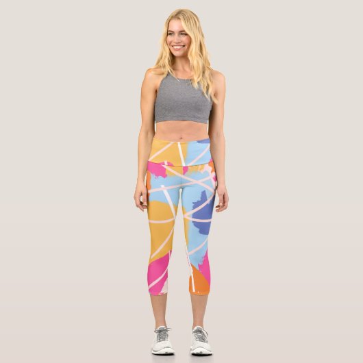 Abstrakte Kunstwerke Capri Leggings (Vorderseite)