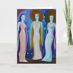 Abstrakte Kunstwerke von Celestial Women Karte