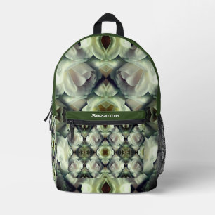 Abstrakte Kunstwerke von White Rose Personalisiert Bedruckter Rucksack