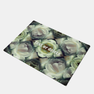 Abstrakte Kunstwerke von White Rose Personalisiert Fußmatte