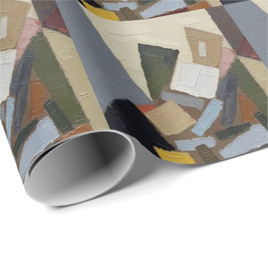 Abstrakte Kunstwerkkomposition Geschenkpapier (Rolleneckpunkt)