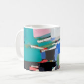 Abstrakte Kunstwerkkomposition Kaffeetasse (Vorderseite Links)