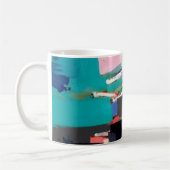 Abstrakte Kunstwerkkomposition Kaffeetasse (Links)