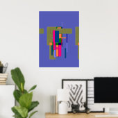 Abstrakte Kunstwerkkomposition  Poster (Heimbüro)