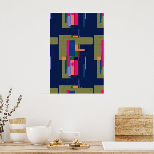 Abstrakte Kunstwerkkomposition Poster (Küche)