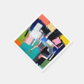 Abstrakte Kunstwerkkomposition Serviette (Ecke)