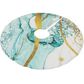 Abstrakte Kunstwolken: Lichtdurchlässige Tinte Polyester Weihnachtsbaumdecke (Schrägansicht)