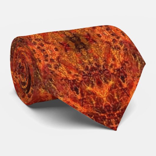 Abstrakte Kupfer-Neck-Bindung Krawatte (Gerollt)