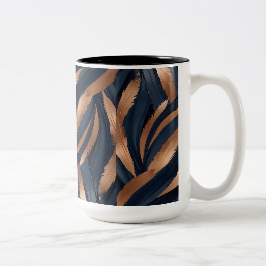 Abstrakte Kupfer-Tasse Zweifarbige Tasse (Rechts)