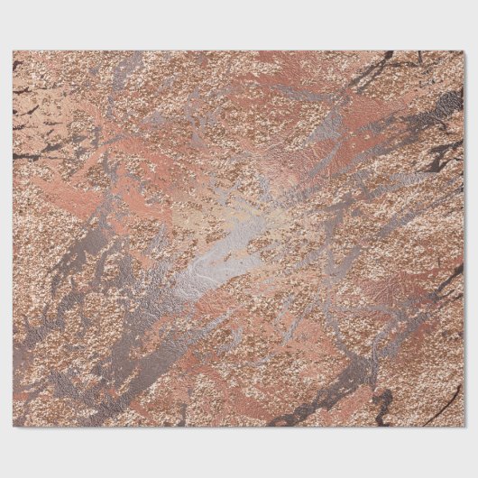 Abstrakte Kupferbronze aus vergoldetem Metall, Ros Geschenkpapier (Flach)