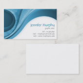 Abstrakte Kurven - Blau Visitenkarte (Vorne/Hinten)
