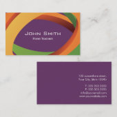 Abstrakte Kurven-Klavier-Lehrer-Geschäfts-Karte Visitenkarte (Vorne/Hinten)