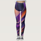 Abstrakte Kurven Leggings (Vorderseite)