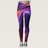 Abstrakte Kurven Leggings (Vorderseite)